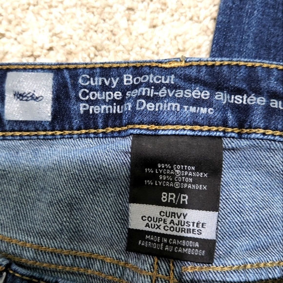 Mossimo Curvy Bootcut denim jeans. Dark blue. Size 8 regular. - Picture 10 of 10